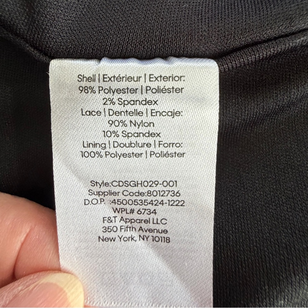 NWT Calvin Klein Girl’s Dress black satin size 14.5 - Picture 5 of 14